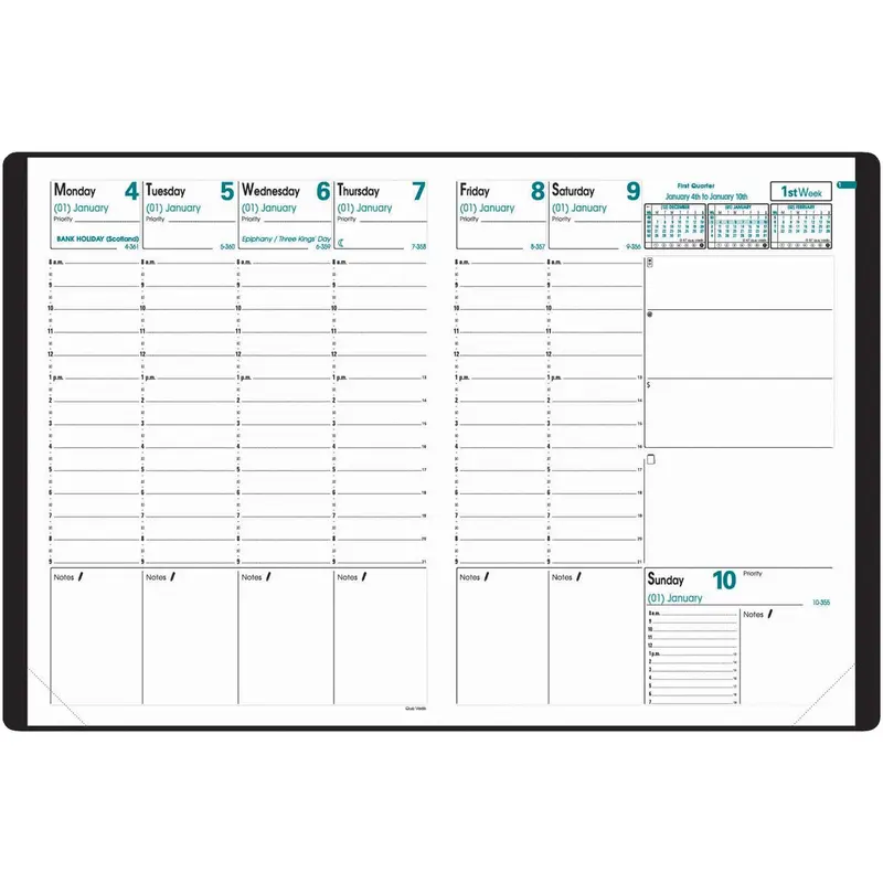 Quo Vadis The Tri-note Agenda Planning Diary Notes