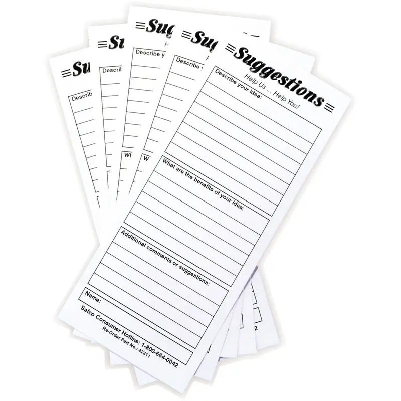 Safco Suggestion Box Card Refills