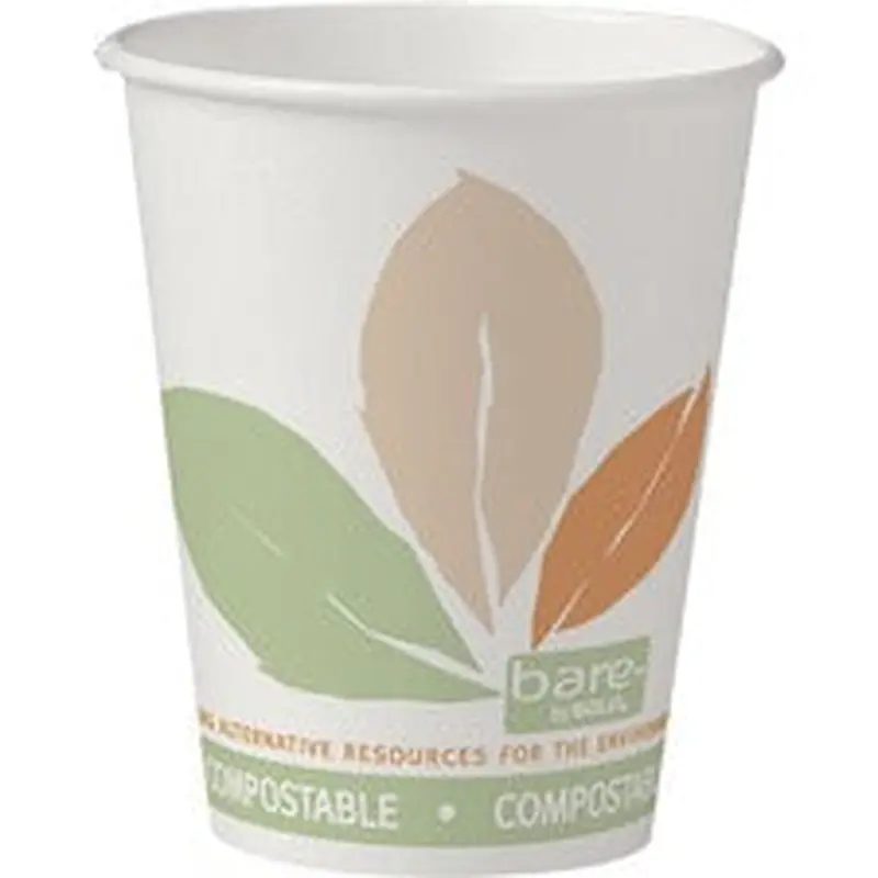 Solo Bare Eco-Forward Single Sided PLA (SSPLA) Paper Hot Cups