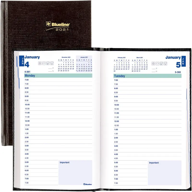[2025] Blueline Hardbound English Daily Planner