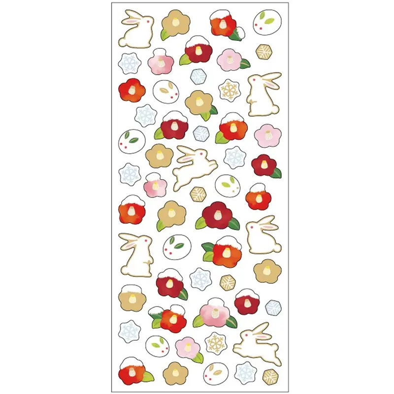 Active Corporation Sticker - Camellia And White Rabbit