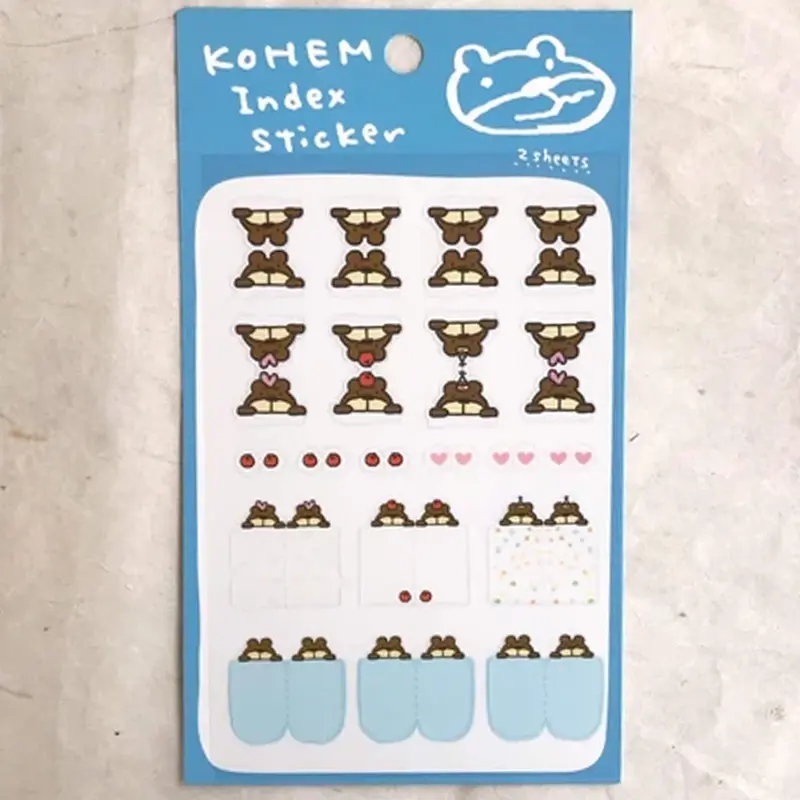 AIUEO Kohem Index StickerPig
