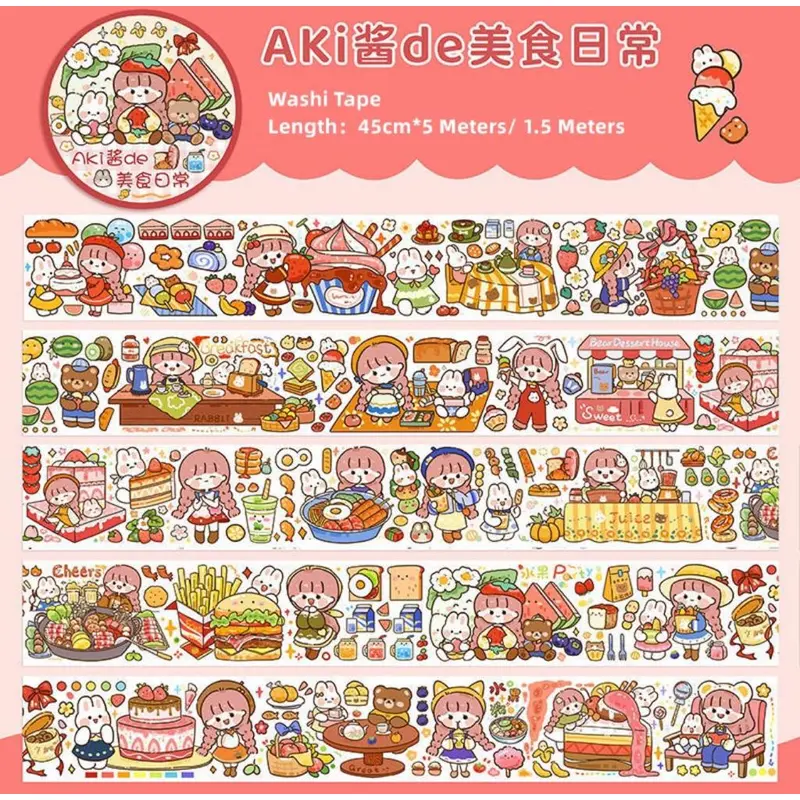 Aki Journal 150cm Washi SamplerFood Feastival