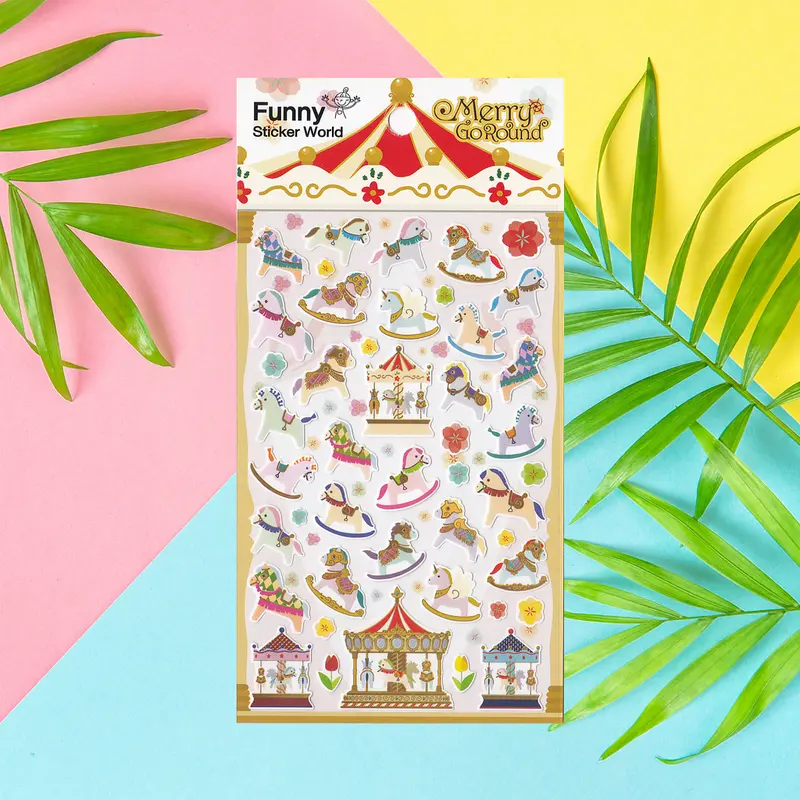 Funny Sticker World Sticker - Merry Go Round