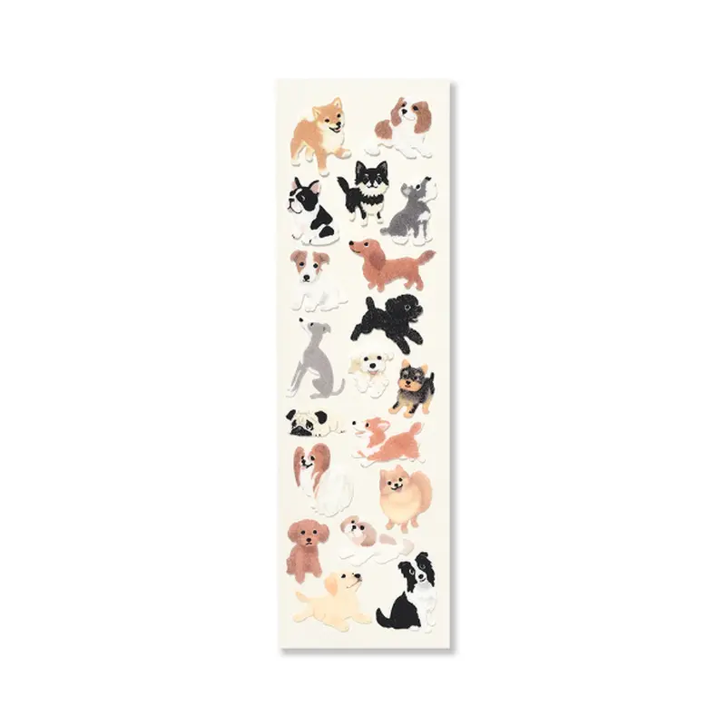 G.C. Press Brushed Stickers With Dogs