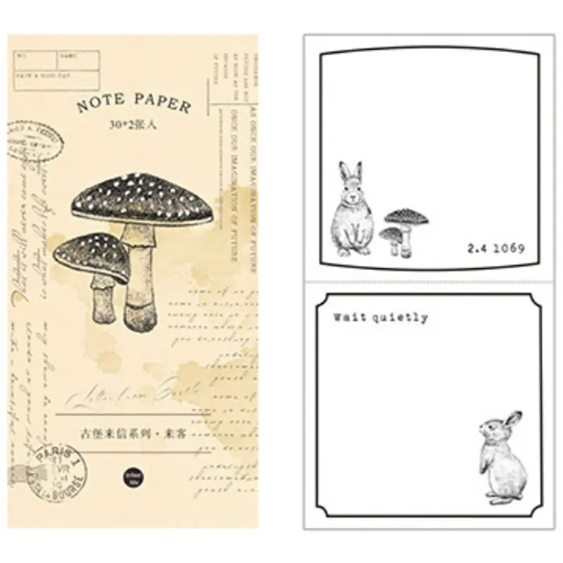 Infeel.Me Notepad Vintage Mushrooms