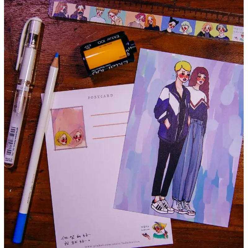 La Dolce Vita Postcard - Retro