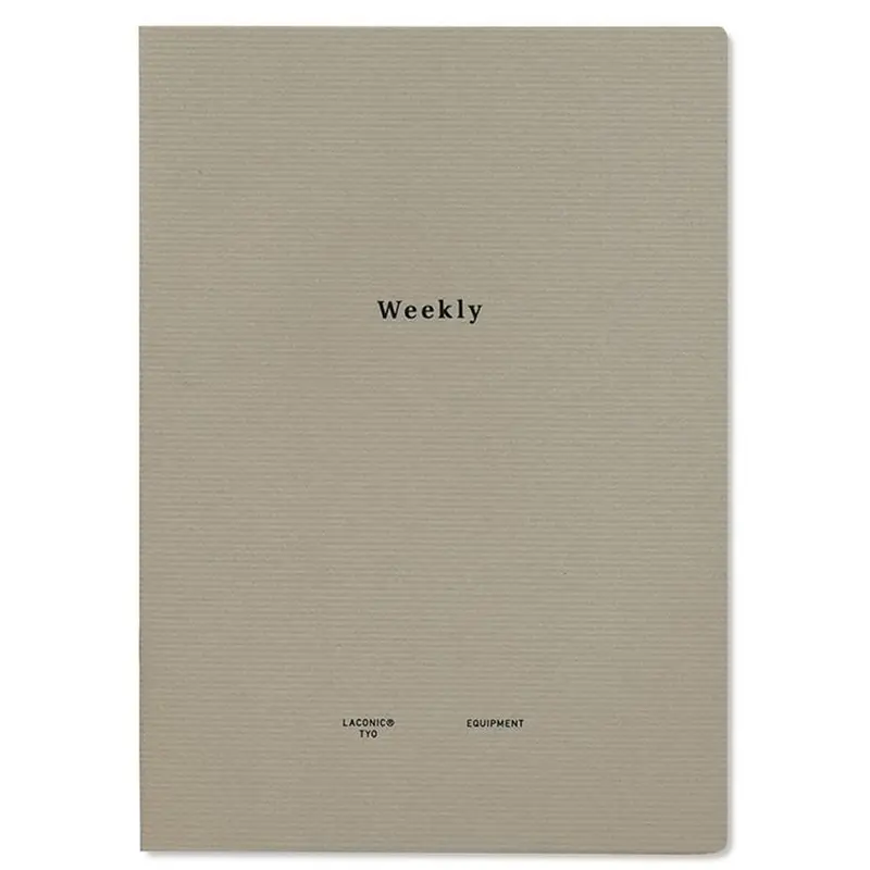 Laconic Style Notebook Weekly Gray