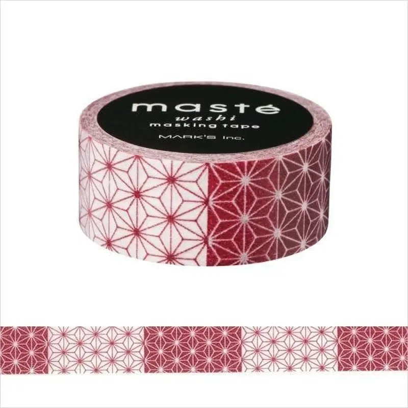 Maste Masking Tape - Asanoha Red
