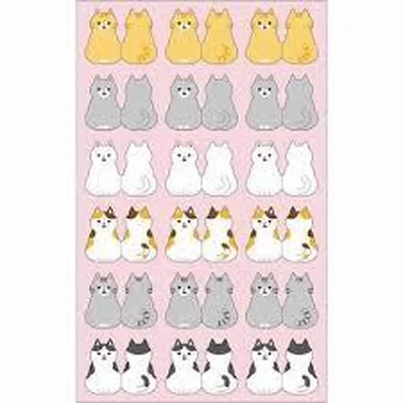 Mind Wave Sticker Index Seal Yellow Cat Cute