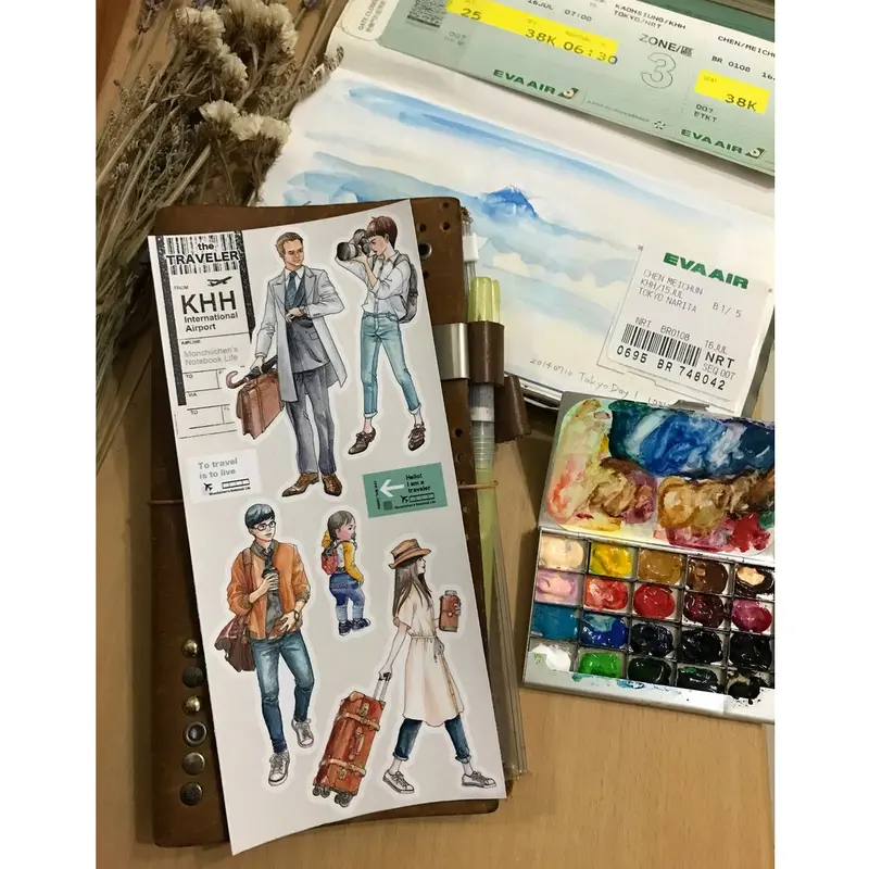 Monchiichen Sticker - The Traveler 1Matte Paper