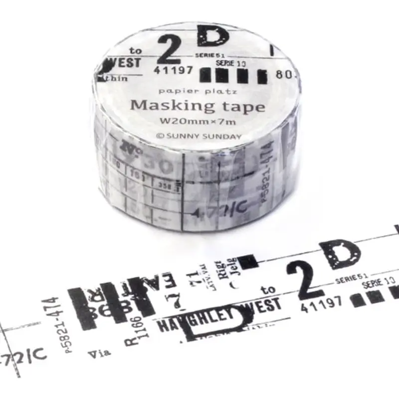 Papier Platz Masking Tape Simple Black
