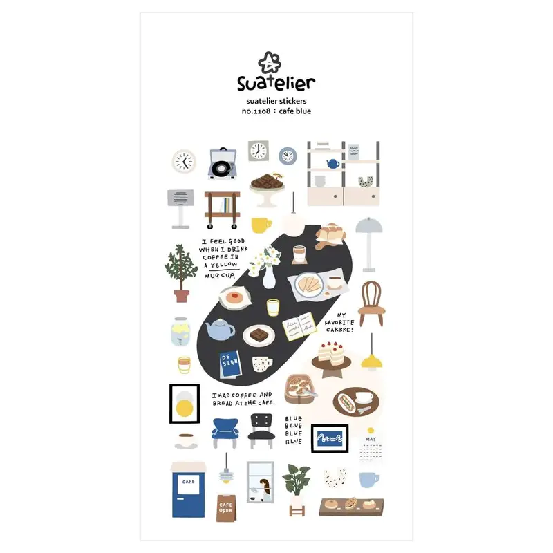 Suatelier Sticker Cafe Blue