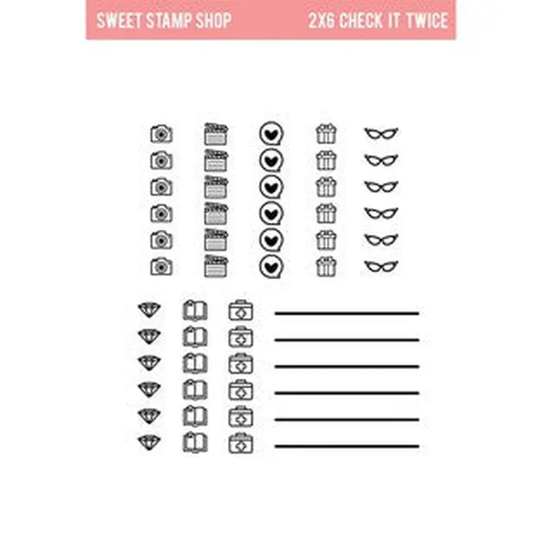 SweetStamp Shop Clear Stamp Medium Vol.1Check It Twice