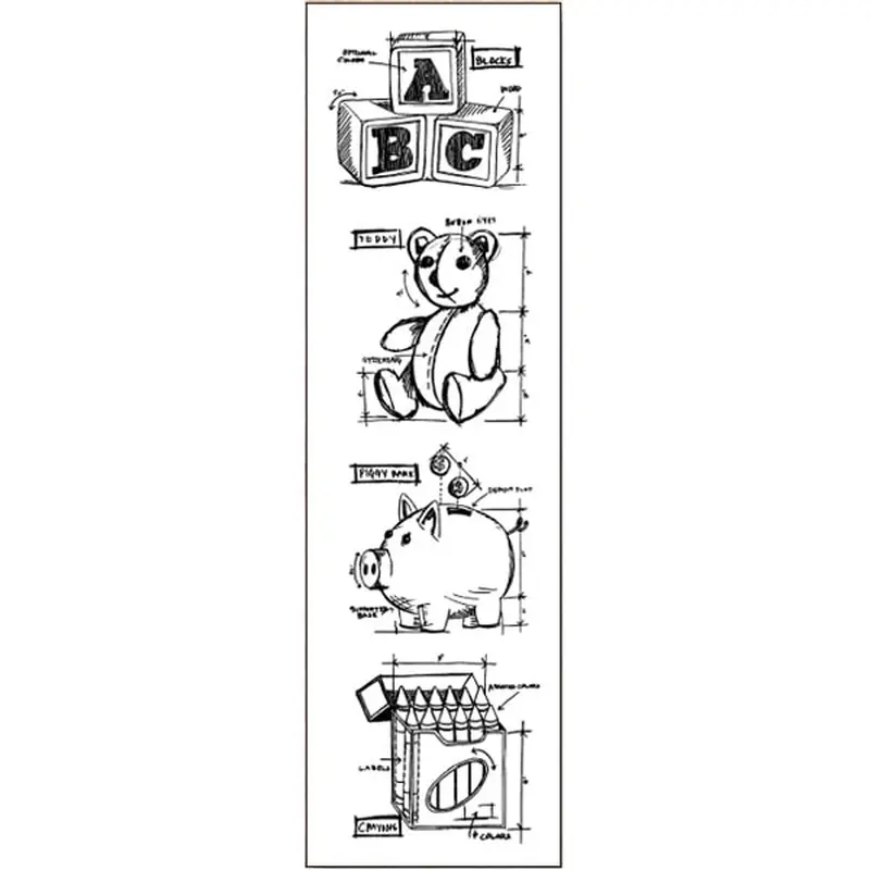 Tim Holtz Cling Rubber Stamps Childhood
