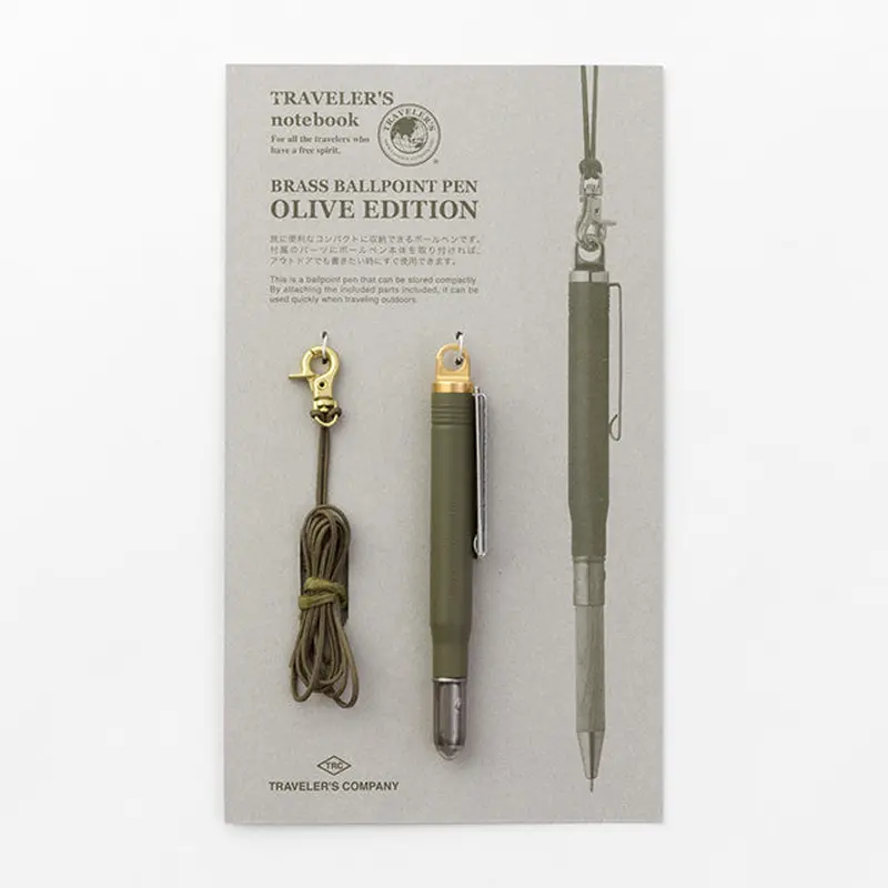 Traveler's Factory Olive Brass Ballpoint Pen LIMITED EDITION