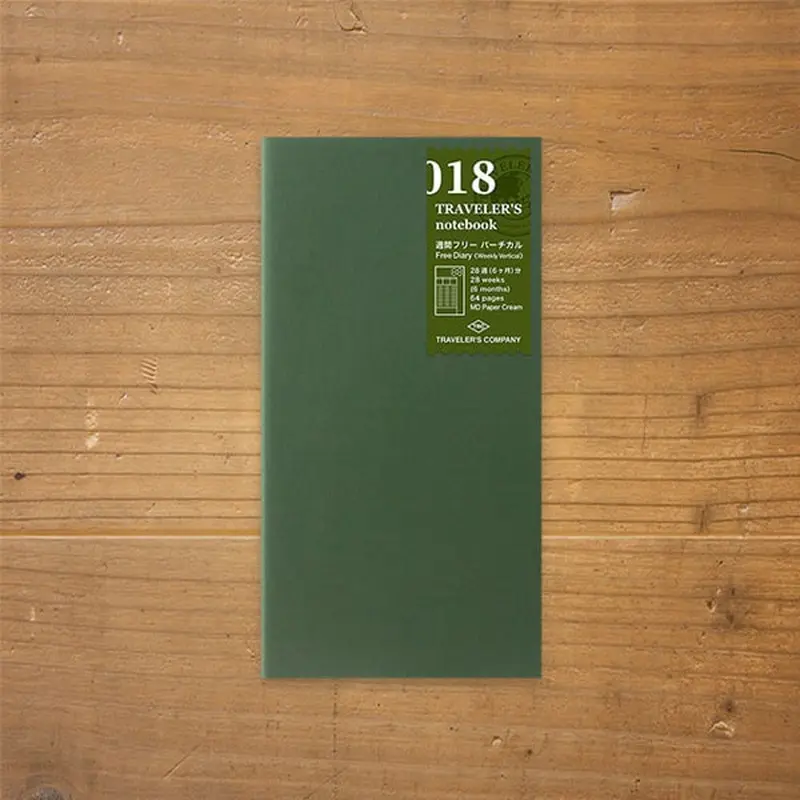 Traveler's Notebook Refill 018 - Free Diary Weekly Regular Size