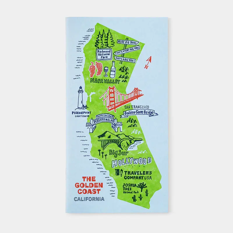 Traveler's Notebook Refill The Golden Coast California Regular Size