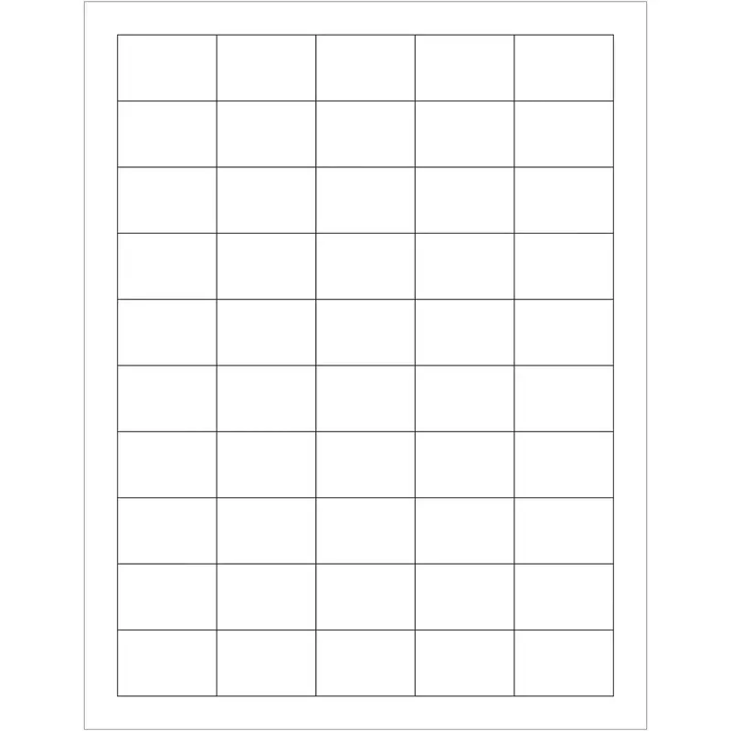 1 1/2 x 1" White Removable Rectangle Laser Labels 5000/Case