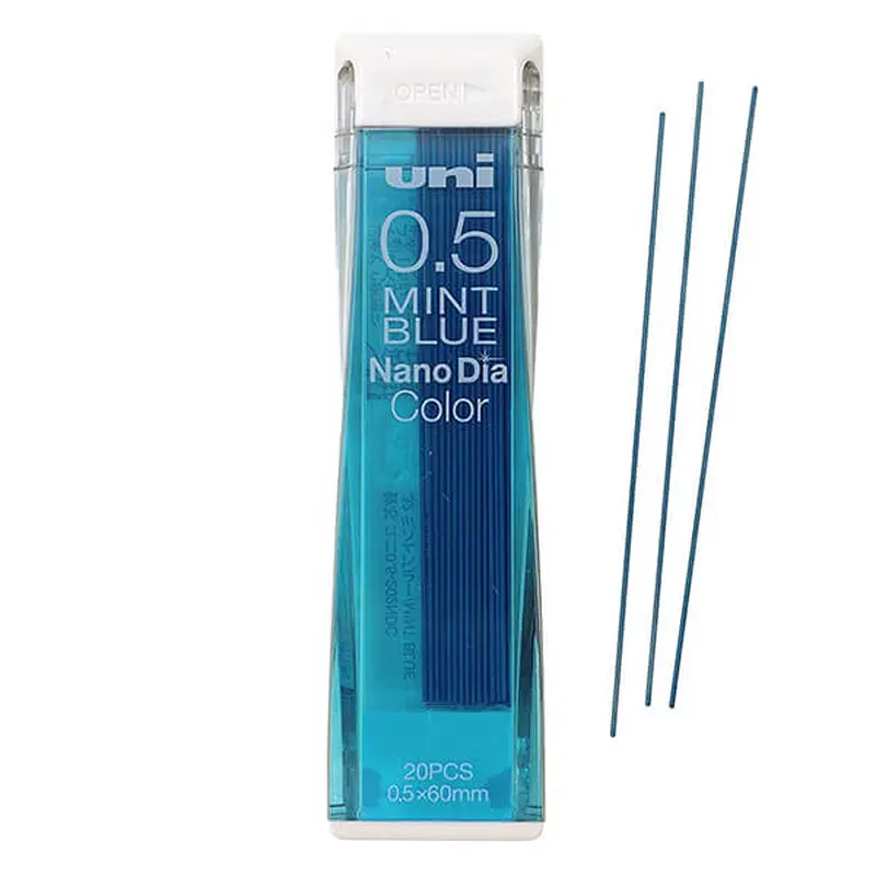 Uni NanoDia Color Mint Blue Lead Refill 0.5mm