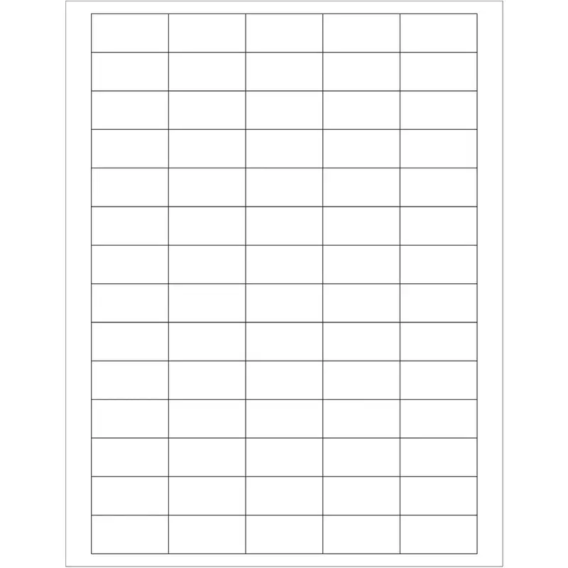 1 1/2 x 3/4" White Rectangle Laser Labels 7000/Case