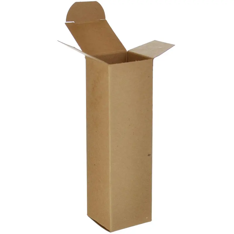 1 3/4 x 1 3/4 x 6 Brown 24pt 1-pc Chipboard Folding Carton 500/Case