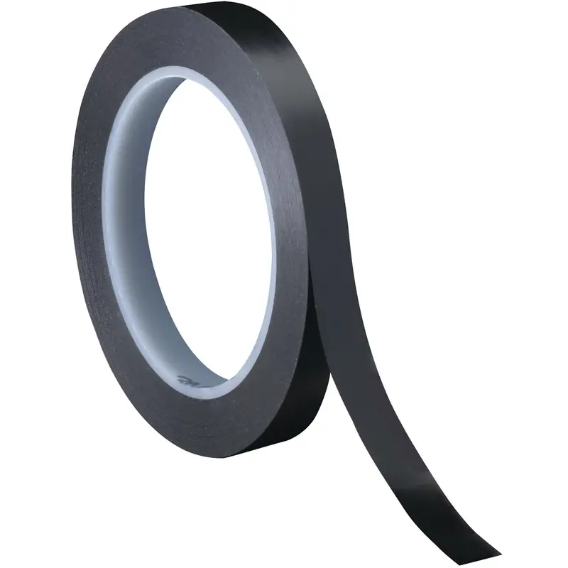 1/4" x 36 yds. Black 3M 471 Vinyl Tape 3/Case