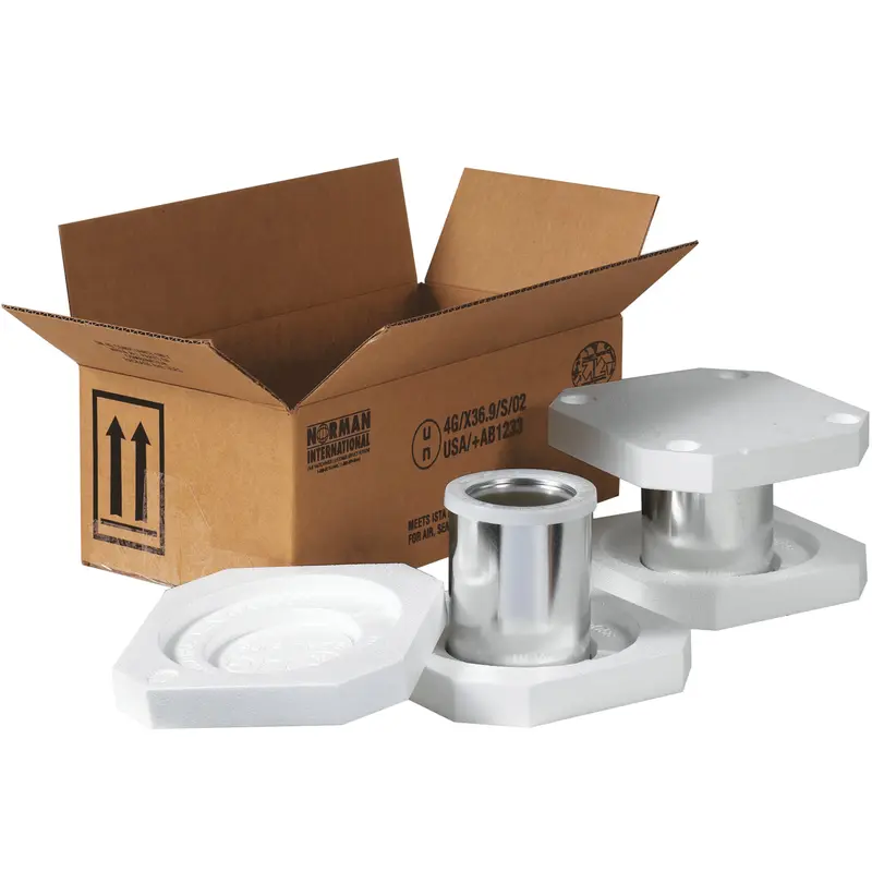 10 1/4 x 5 1/8 x 6 3/16 2 - 1 Quart Foam Haz Mat Shipper Kit