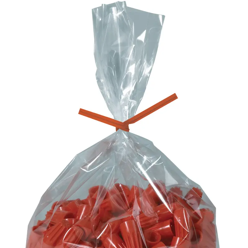 10 x 5/32 Orange Paper Twist Ties 2000/Case