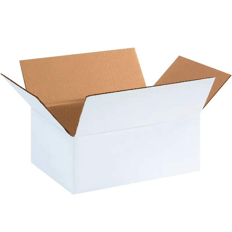 11 3/4 x 8 3/4 x 4 3/4 White Corrugated Boxes  25/Bundle