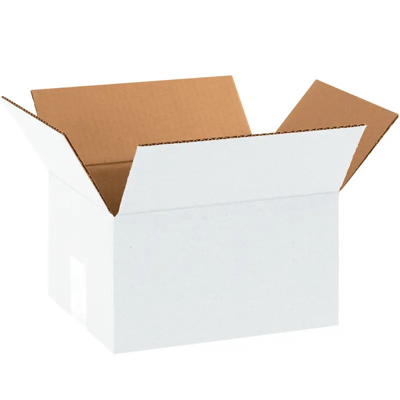 10 x 8 x 6 White Corrugated Boxes  25/Bundle