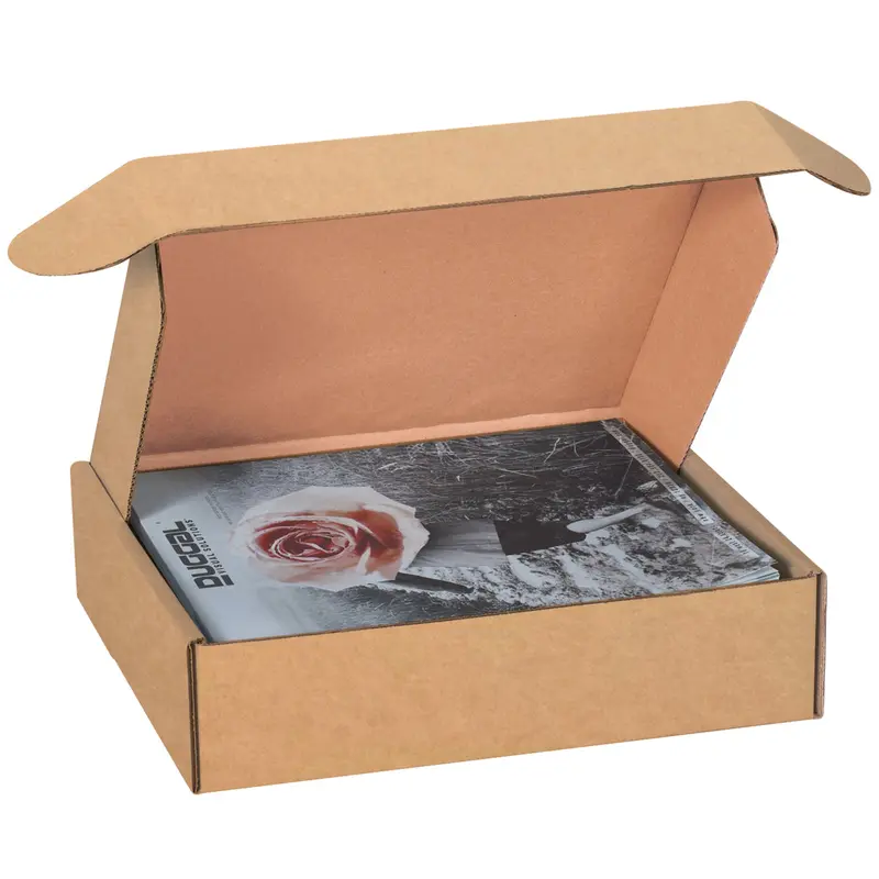 11 1/8 x 8 3/4 x 3 Brown Corrugated Deluxe Literature Mailers 50/Bundle
