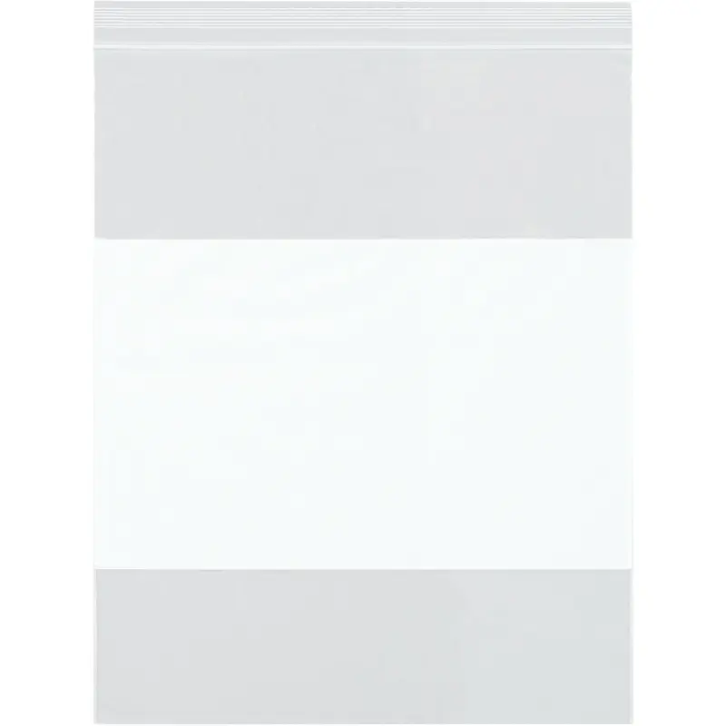12 x 18 (2 mil) Reclosable Poly Bags With White Block 1000/Case