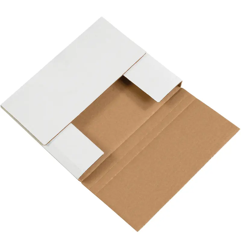 14 x 14 x 4 White Easy-Fold Mailers  50/Bundle