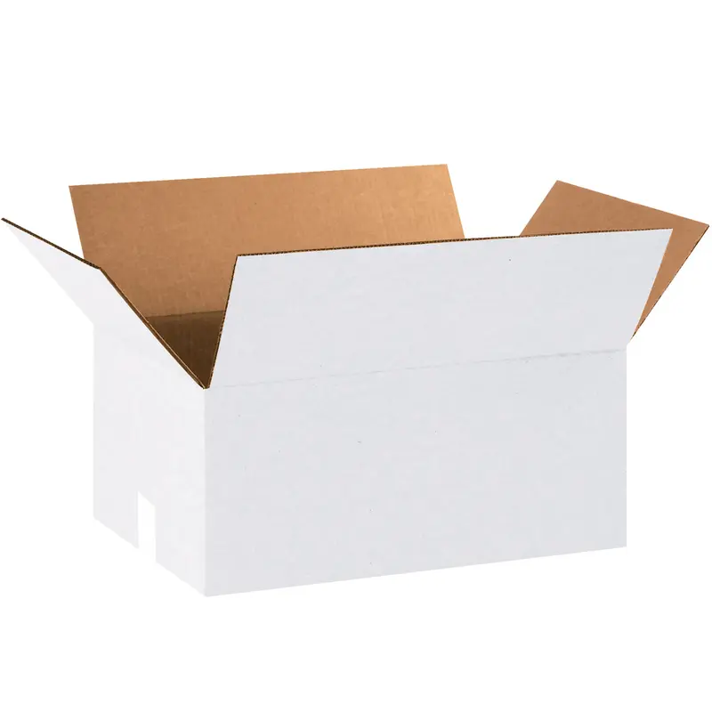 18 x 12 x 8 White Corrugated Boxes 25/Bundle