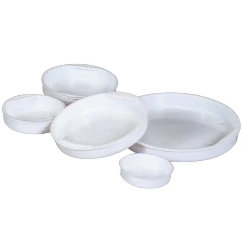 2 1/2 White Plastic End Caps 100/Case
