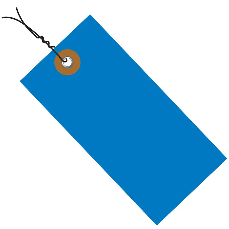 2 3/4 x 1 3/8 Blue Tyvek Pre-Wired Shipping Tag 100/Case