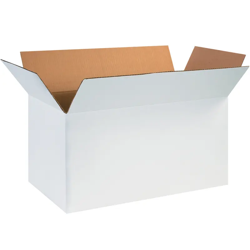 24 x 12 x 12 White Corrugated Boxes  25/Bundle