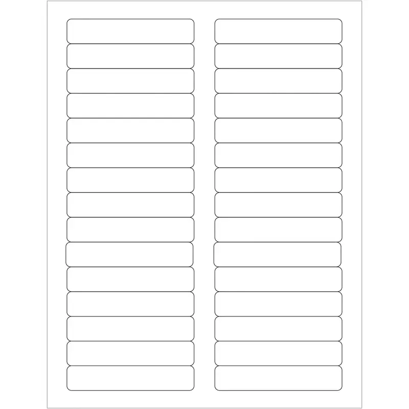 3 7/16 x 2/3" White Rectangle Laser Labels 3000/Case