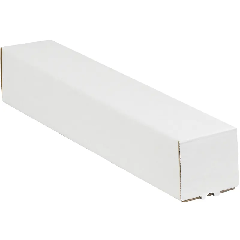 3 x 3 x 18 Square White Corrugated Mailing Tube 25/Bundle