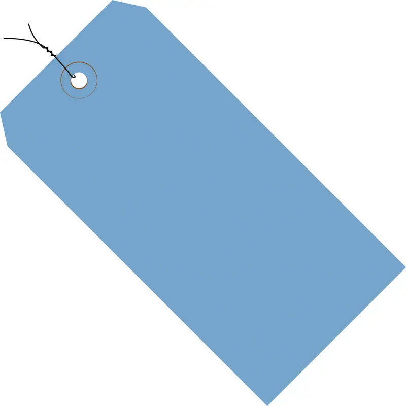 3-1/4 x 1-5/8 Pre-Wired Royal Blue Tags (THICK BOARD - 13 POINT) 1000/Case
