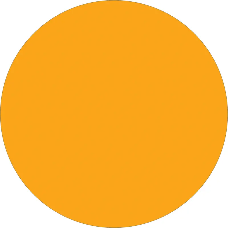3/4" Circles - Fluorescent Orange Removable Labels 500/Roll