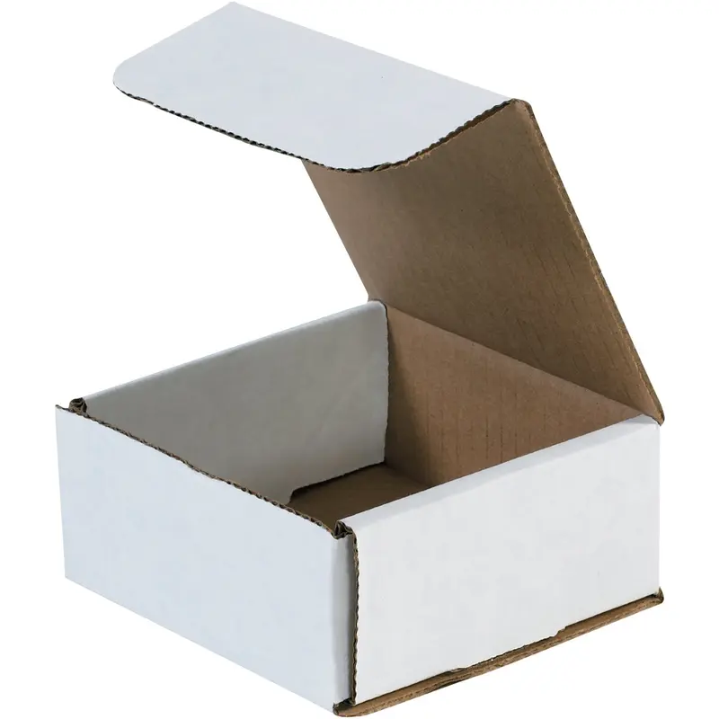 4 3/8 x 4 3/8 x 2 White Corrugated Mailers 50/Bundle