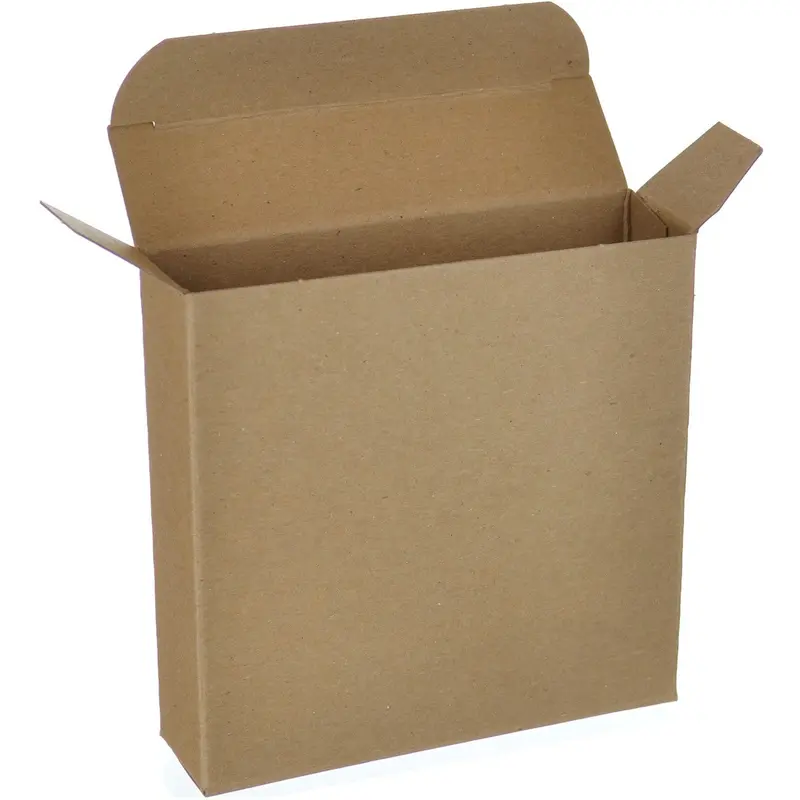 4 x 1 1/16 x 4 Brown 24pt 1-pc Chipboard Folding Carton 500/Case