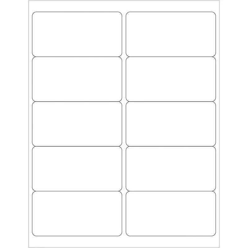 4 x 2" Weather-Resistant Laser Labels 1000/Case