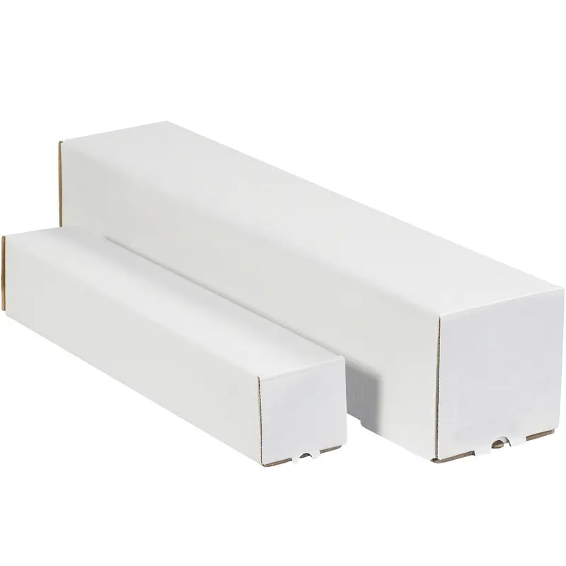 4 x 4 x 37 Square White Corrugated Mailing Tube 50/Bundle