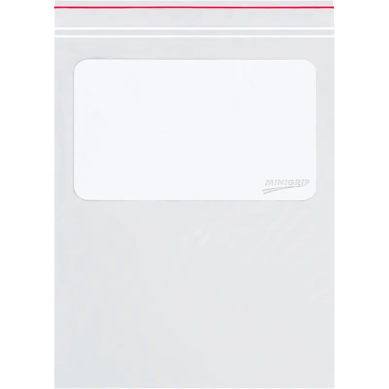 4 x 6 - 2 Mil Minigrip White Block Reclosable Poly Bags 1000/Case