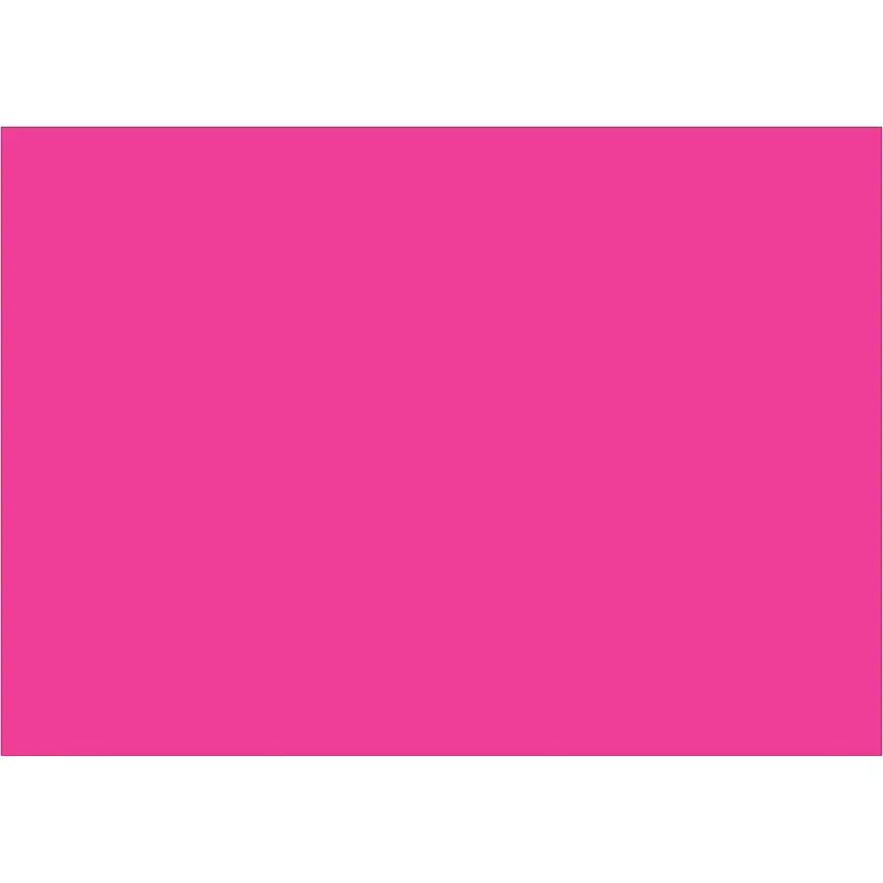 5 x 7" Fluorescent Pink Inventory Rectangle Labels 500/Roll