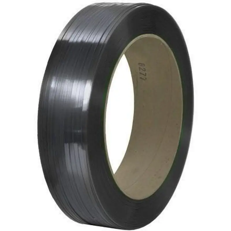 5/8" x .020 750# (16x3) Polyester Strap 5700 Feet (two 2850 Foot rolls) BLACK 2/Case