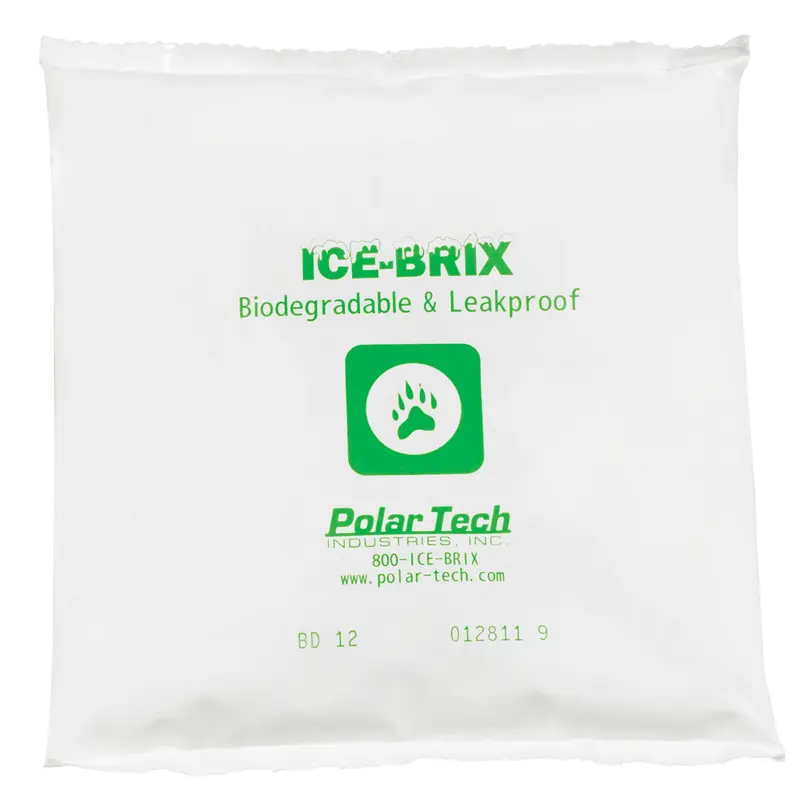 6 x 6 x 1 - 12 oz. Ice-Brix Biodegradable Packs  48/Case